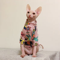 HKM-0620221 Casual Pink Clothes for Hairless Cats - Size XS to XL Available
