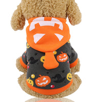 HKM-0622013 Funny Halloween Pet Costume with Adjustable Hat and Cape - Soft Cotton Sweater Design