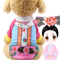 HKM-0622013 Funny Halloween Pet Costume with Adjustable Hat and Cape - Soft Cotton Sweater Design