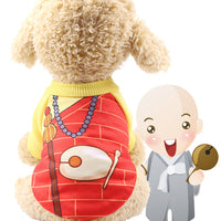 HKM-0622013 Funny Halloween Pet Costume with Adjustable Hat and Cape - Soft Cotton Sweater Design