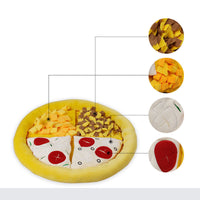 HKM-0622653 Pet Bite-Resistant Sniffing Mat in Pizza Design - Plush Material, 50cm Diameter