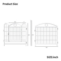 HKM-0623293 Indoor 8-Panel Metal Dog Playpen, 24-Inch High, Foldable with Door, Heavy Duty Iron for Pets