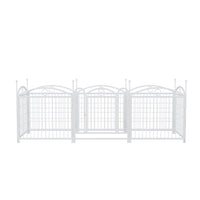 HKM-0623293 Indoor 8-Panel Metal Dog Playpen, 24-Inch High, Foldable with Door, Heavy Duty Iron for Pets