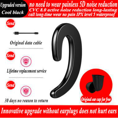 HKM-062355 Integrated Bone Conduction Hanging Ear Headphones - Bluetooth 4.2, Mono, Various Color Options