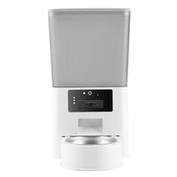 HKM-0623805 Smart Pet Feeder with Video and Voice Call Functionality, Timed Food & Water Dispenser, Stainless Steel Bowl