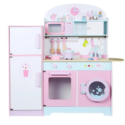 HKM-062483 Wooden Pretend Play Kitchen Set for Kids - Educational Toy for Creative Imaginative Play