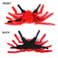 HKM-0625213 Spider Costume for Pets - Adorable Halloween Outfit for Cats and Dogs in Red and Black Cotton