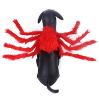 HKM-0625213 Spider Costume for Pets - Adorable Halloween Outfit for Cats and Dogs in Red and Black Cotton