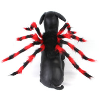 HKM-0625213 Spider Costume for Pets - Adorable Halloween Outfit for Cats and Dogs in Red and Black Cotton