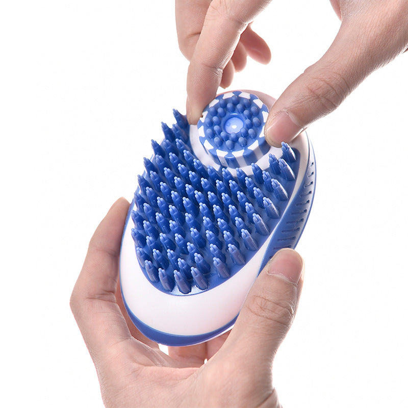 HKM-0625469 Pet Bath Massage Comb for Dogs and Cats - Dual Function ABS Brush with Soft Bristles