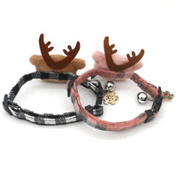HKM-0625597 Plaid Cotton Dog Bow Collar for Christmas and Halloween Celebrations