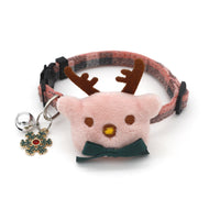 HKM-0625597 Plaid Cotton Dog Bow Collar for Christmas and Halloween Celebrations
