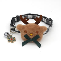HKM-0625597 Plaid Cotton Dog Bow Collar for Christmas and Halloween Celebrations