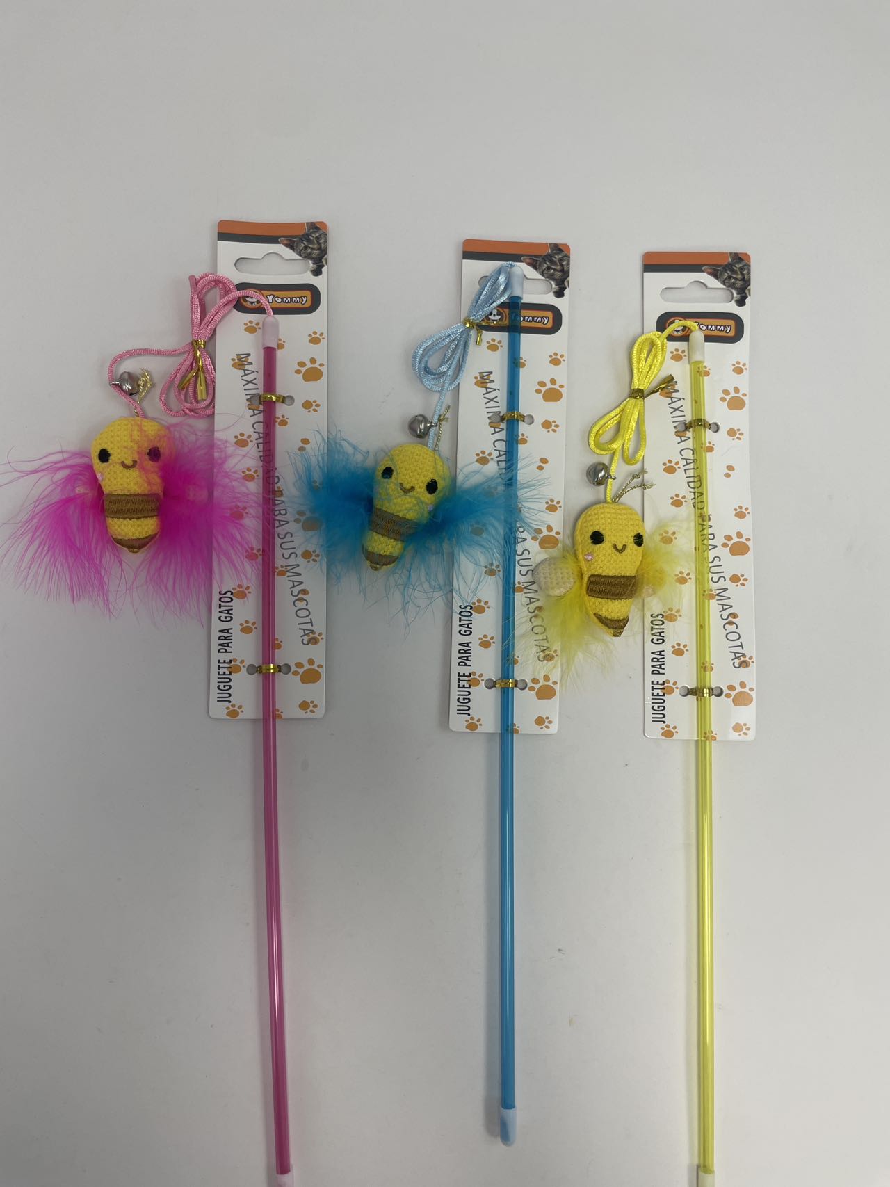 HKM-0628413 Interactive Bee Cat Teaser Wand for Playful Cats