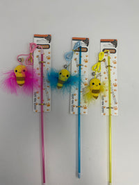 HKM-0628413 Interactive Bee Cat Teaser Wand for Playful Cats