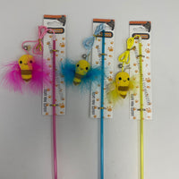 HKM-0628413 Interactive Bee Cat Teaser Wand for Playful Cats
