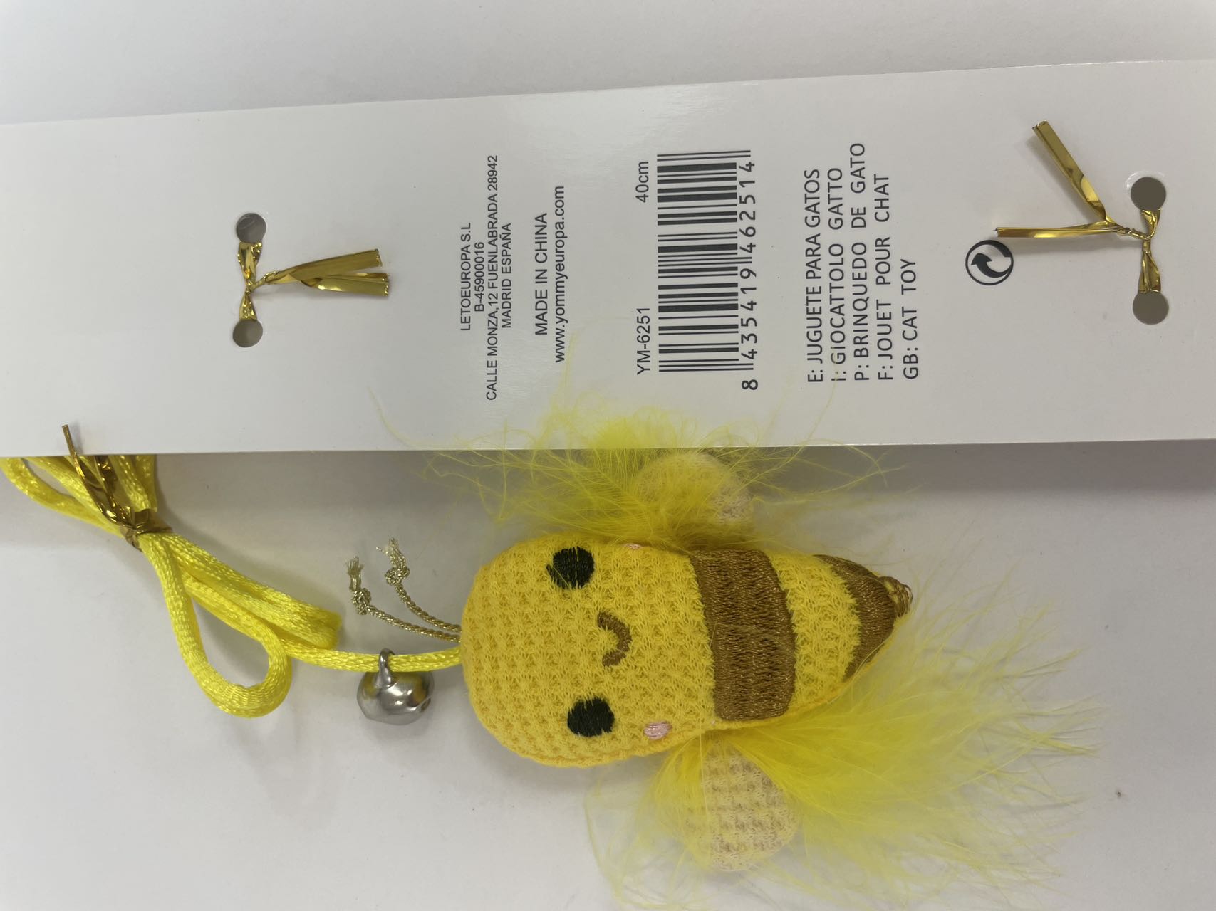 HKM-0628413 Interactive Bee Cat Teaser Wand for Playful Cats