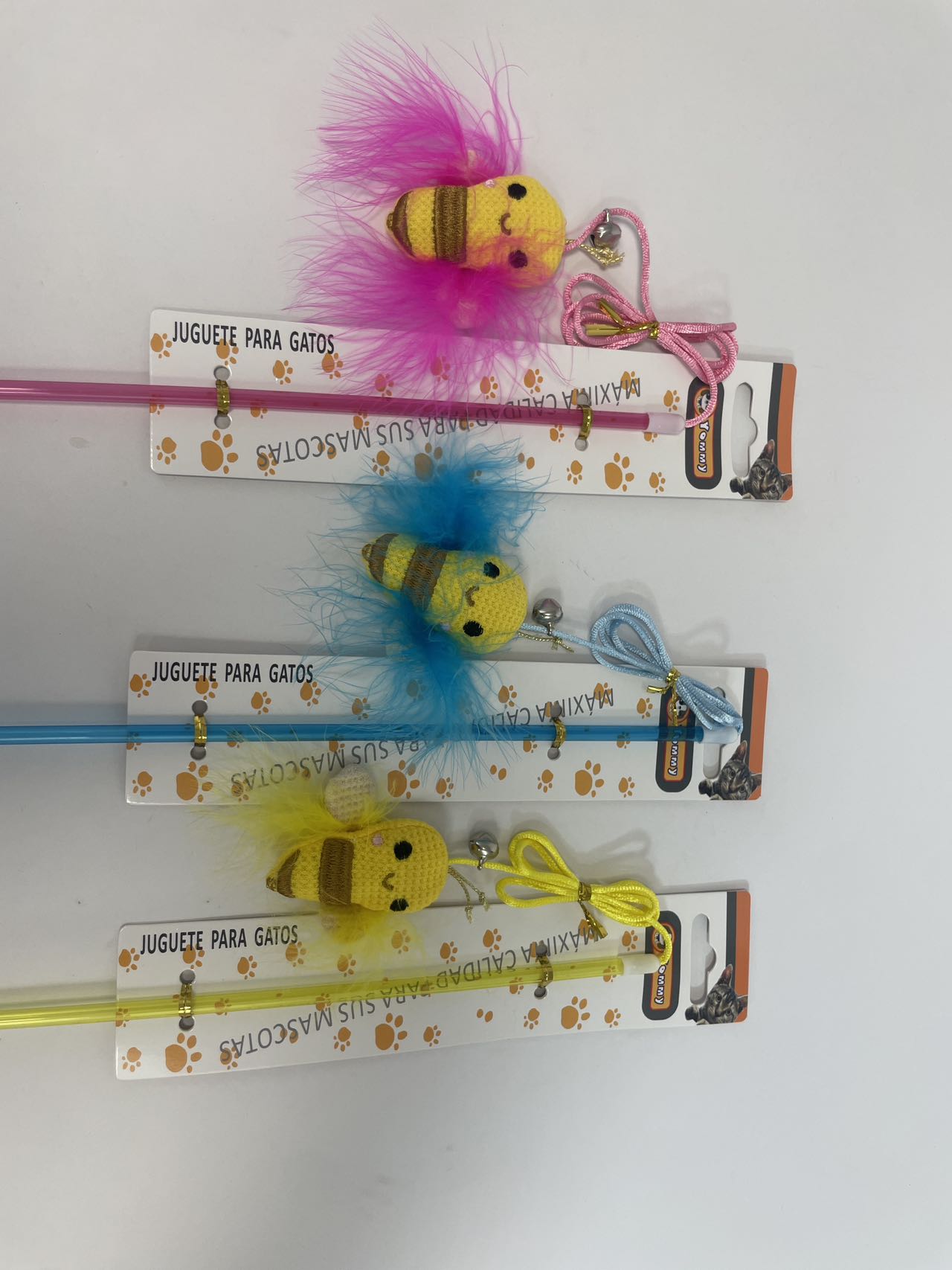 HKM-0628413 Interactive Bee Cat Teaser Wand for Playful Cats