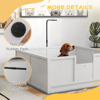 HKM-0629053 Whelping Box with Adjustable Door and Pig Rail for Safe Puppy Birth, 49" x 48"