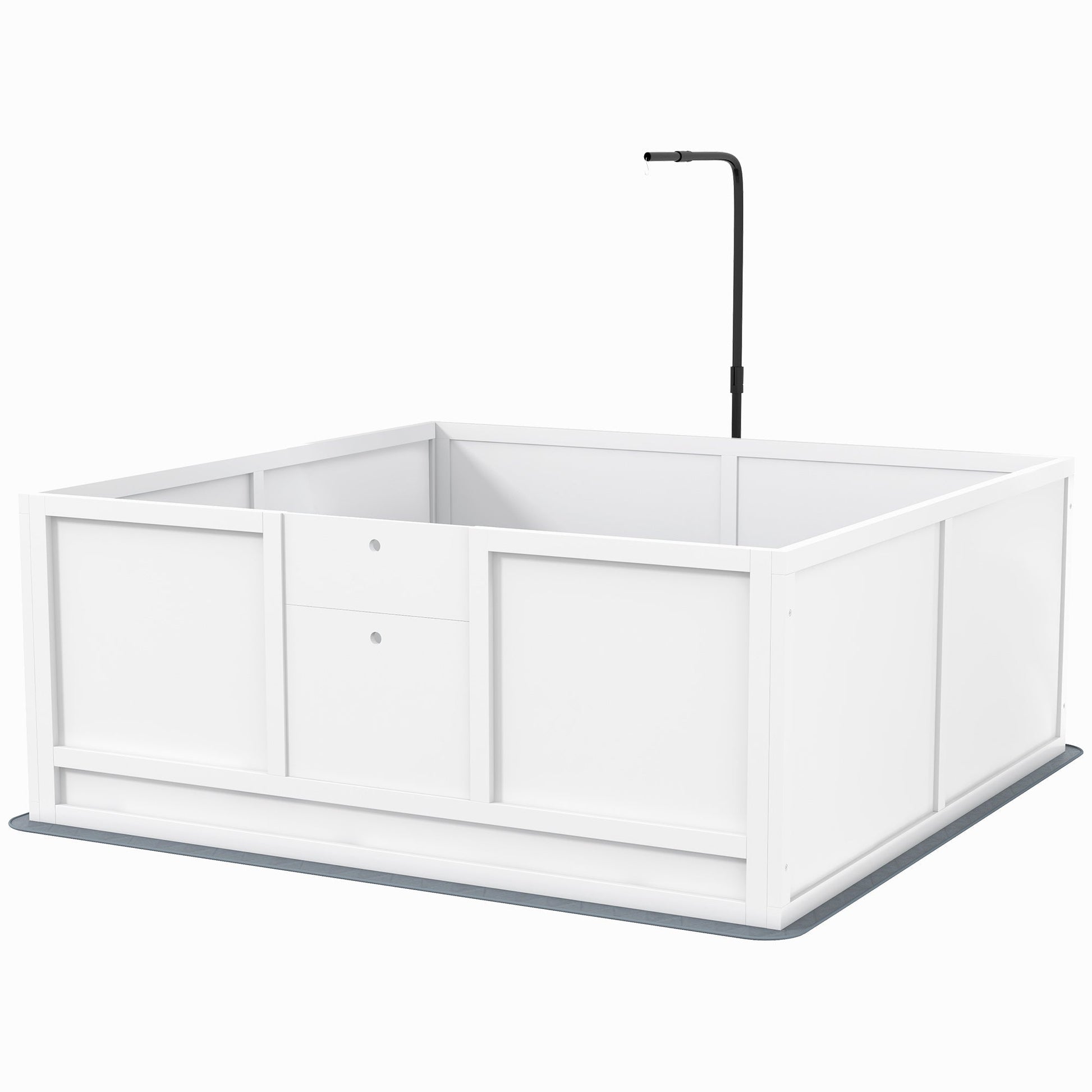 HKM-0629053 Whelping Box with Adjustable Door and Pig Rail for Safe Puppy Birth, 49" x 48"