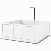 HKM-0629053 Whelping Box with Adjustable Door and Pig Rail for Safe Puppy Birth, 49" x 48"