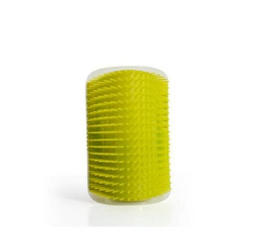 HKM-0629181 Cat Self-Grooming Wall Brush with Catnip - Durable Plastic, Soft Massage Design