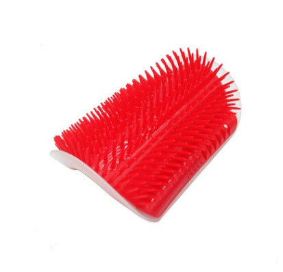 HKM-0629181 Cat Self-Grooming Wall Brush with Catnip - Durable Plastic, Soft Massage Design