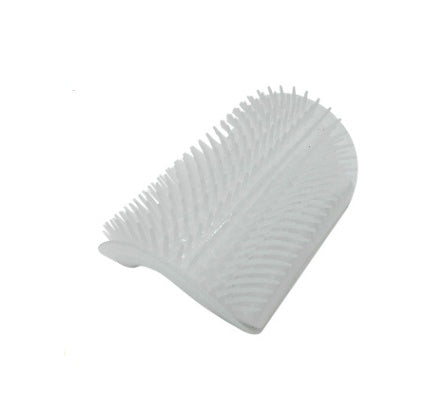HKM-0629181 Cat Self-Grooming Wall Brush with Catnip - Durable Plastic, Soft Massage Design