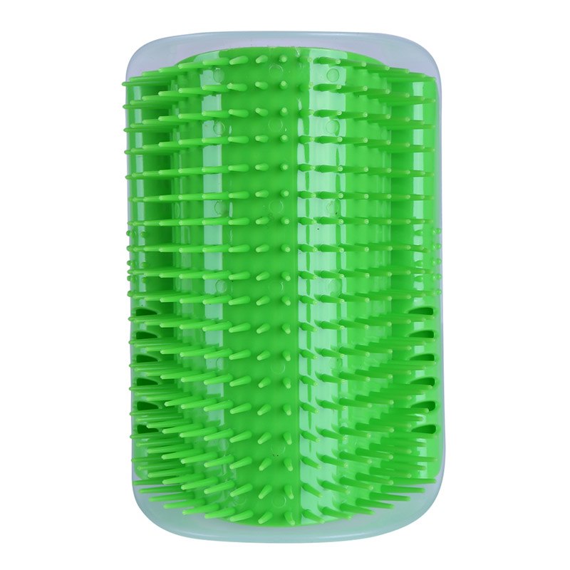 HKM-0629181 Cat Self-Grooming Wall Brush with Catnip - Durable Plastic, Soft Massage Design