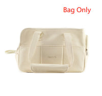 HKM-0629821 Small Dog Hand Messenger Bag in Beige - Nylon Canvas, Lightweight Design, Compact Size