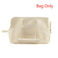 HKM-0629821 Small Dog Hand Messenger Bag in Beige - Nylon Canvas, Lightweight Design, Compact Size