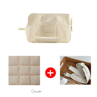 HKM-0629821 Small Dog Hand Messenger Bag in Beige - Nylon Canvas, Lightweight Design, Compact Size