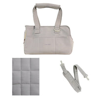 HKM-0629821 Small Dog Hand Messenger Bag in Beige - Nylon Canvas, Lightweight Design, Compact Size
