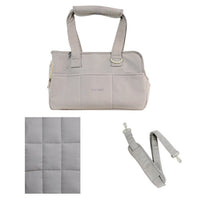 HKM-0629821 Small Dog Hand Messenger Bag in Beige - Nylon Canvas, Lightweight Design, Compact Size