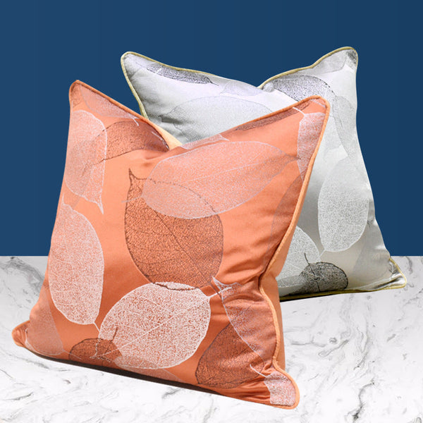 HKM-062995 Light Luxury Khaki and Orange Pillow Collection - Various Sizes and Fill Options