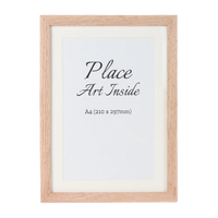 HKM-063059 Solid Oak Picture Frame for Home Decor – Classic Wooden Wall Hanging Display, Available in Various Sizes 21x30, 30x40, 40x50, 50x70 cm