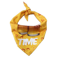 HKM-0630973 Triangle Towel for Dogs and Cats - Single Layer, Various Patterns, Suitable for Pets with Neck Size 20-46CM