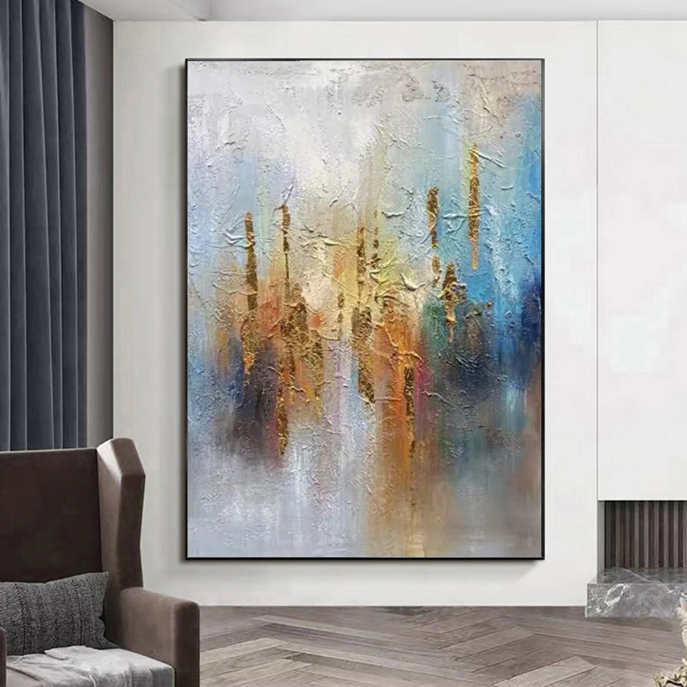 HKM-063123 Handmade Modern Abstract Oil Painting Canvas Wall Art for Home Decoration - Frameless Unstretched Design