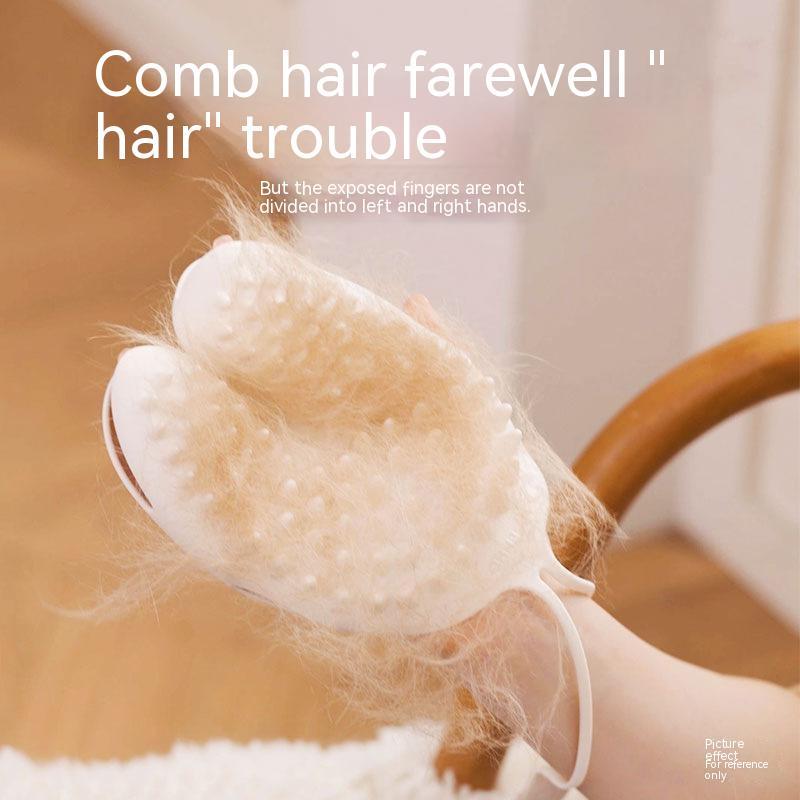 HKM-063123 Silicone Grooming Gloves for Dogs and Cats - Hair Removal & Massage Brush