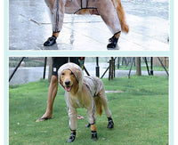 HKM-0631741 Waterproof Transparent Raincoat for Large Dogs - Casual Pet Clothing in Various Sizes