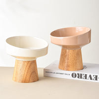 HKM-0633533 Elevated Ceramic Pet Bowl for Cats and Small Dogs - Ideal for Food and Water