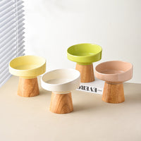 HKM-0633533 Elevated Ceramic Pet Bowl for Cats and Small Dogs - Ideal for Food and Water