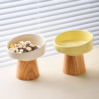 HKM-0633533 Elevated Ceramic Pet Bowl for Cats and Small Dogs - Ideal for Food and Water
