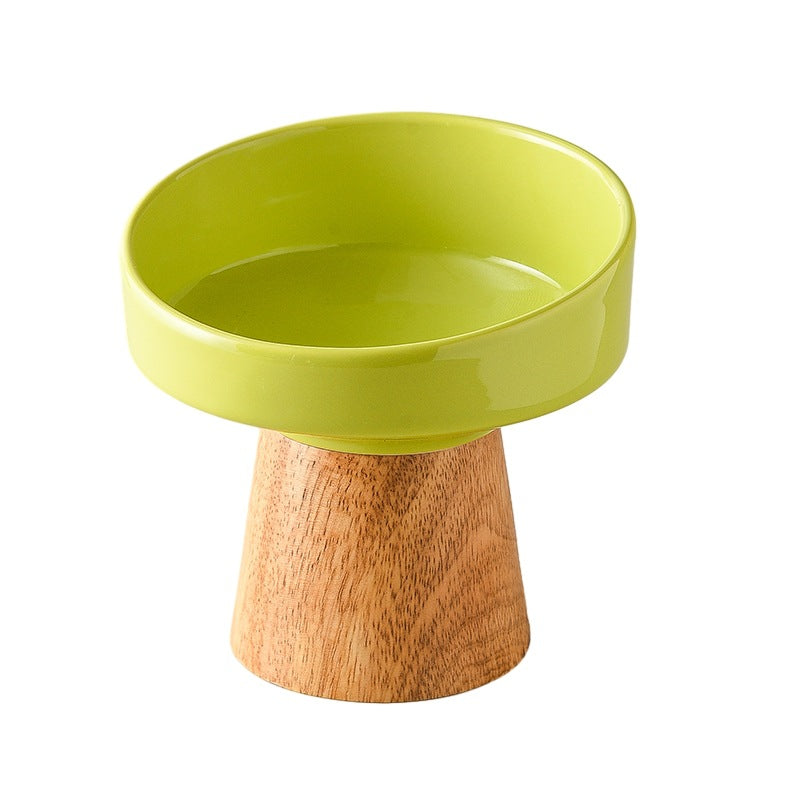 HKM-0633533 Elevated Ceramic Pet Bowl for Cats and Small Dogs - Ideal for Food and Water