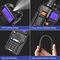 HKM-063379 VHF/UHF Dual Band Walkie Talkie with 128 Channels and Long Communication Range