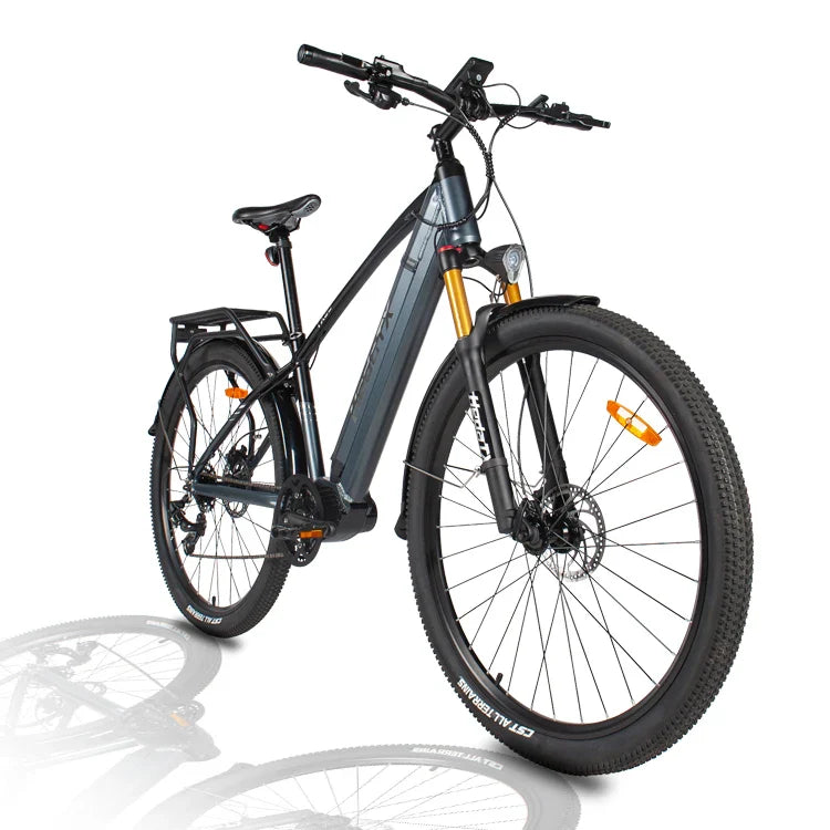 HKM-063507 Central Motor Electric City Bike 48V 250W with 13Ah Lithium Battery, Aluminum Alloy Frame, 7-Speed Gears, 29-Inch Wheels