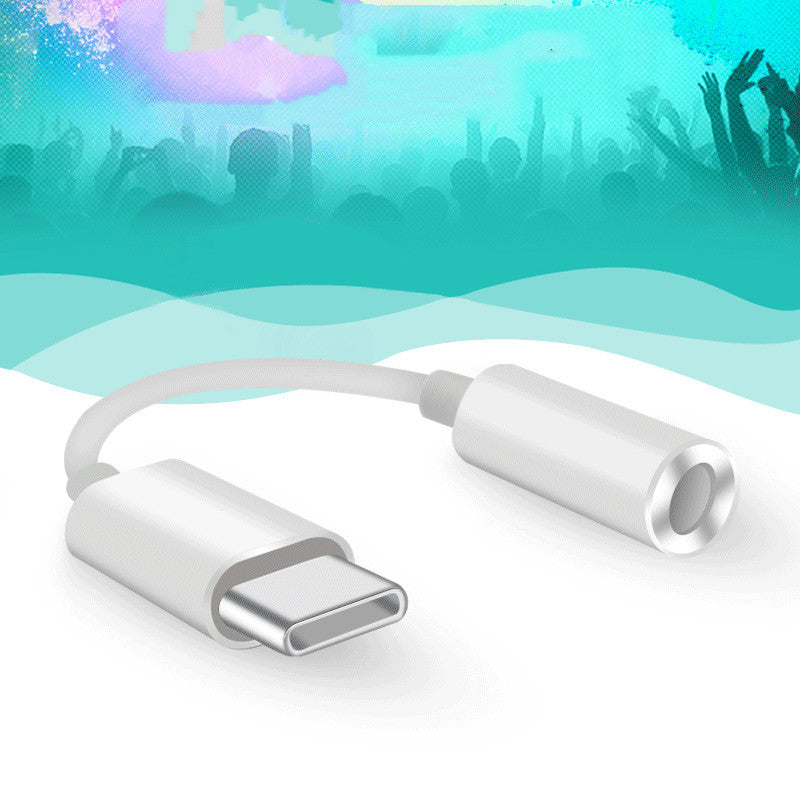 HKM-063571 USB-C to 3.5mm Earphone Adapter with Built-in DAC Chip Decoder