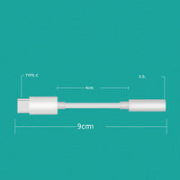 HKM-063571 USB-C to 3.5mm Earphone Adapter with Built-in DAC Chip Decoder