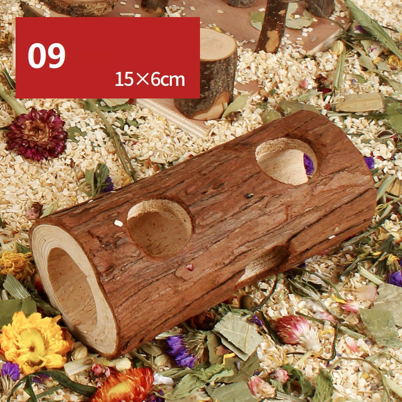 HKM-0636605 Wooden Fence Landscaping Platform Swing Toy for Small Pets