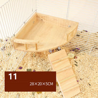 HKM-0636605 Wooden Fence Landscaping Platform Swing Toy for Small Pets